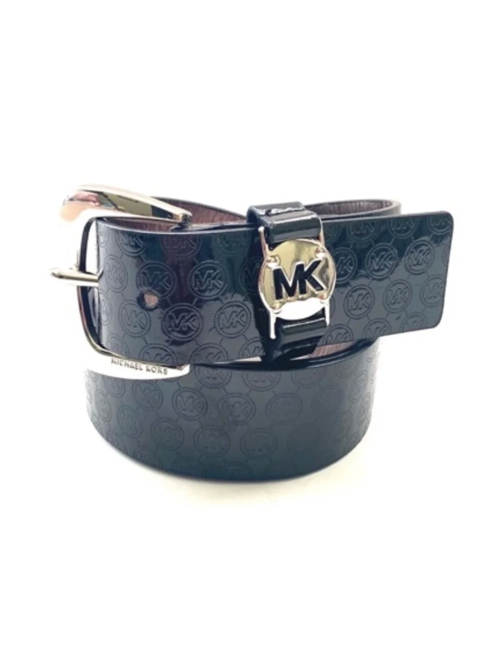 Michael Kors UNISEX Black Signature Logo Belt